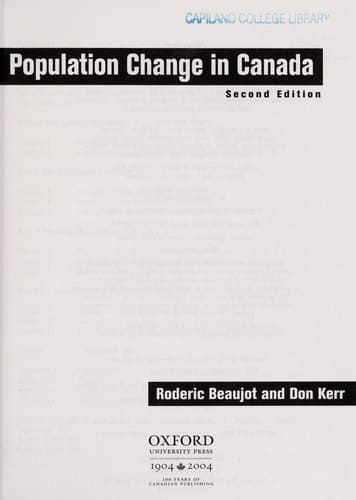 Population Change in Canada