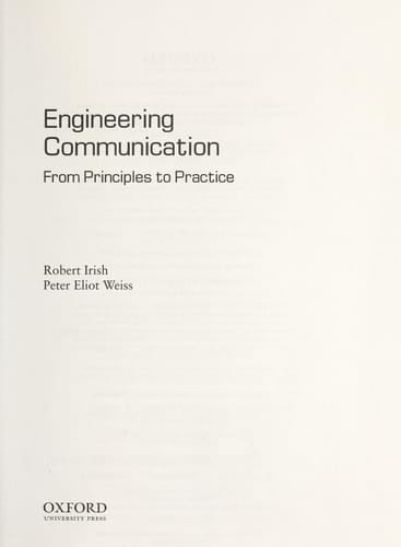 Engineering Communication: From Principles to Practice