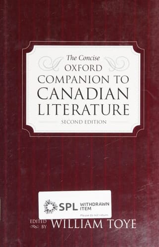The Concise Oxford Companion to Canadian Literature