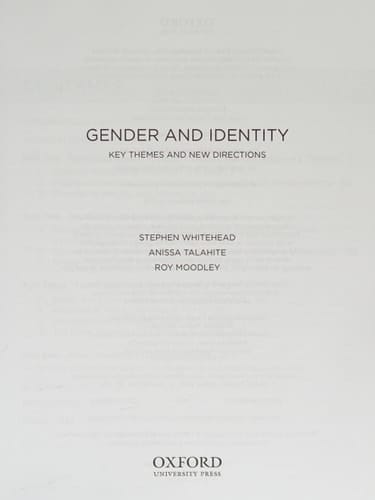 Gender and Identity: Key Themes and New Directions