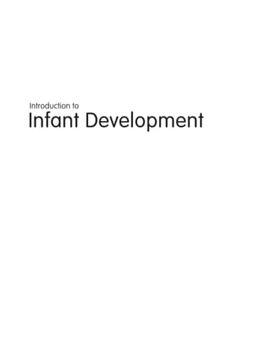 Introduction to Infant Development (Canadian Edition)