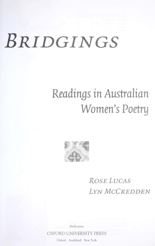 Bridgings: Readings in Australian Women's Poetry