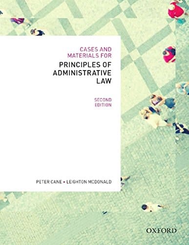 Cases & Materials for Principles of Administrative Law