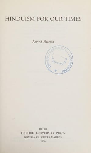 Hinduism for Our Times