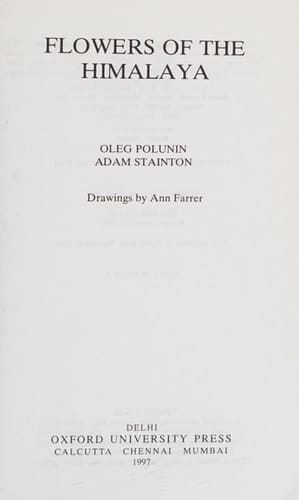 Flowers of the Himalaya (Repr of 1984 Ed) (Oxford India Paperbacks)