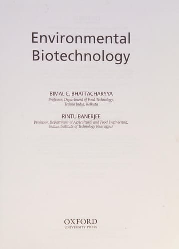 Environmental Biotechnology (Oxford Higher Education)