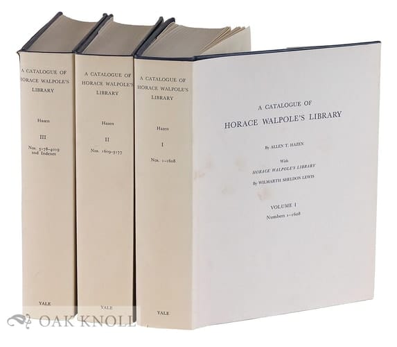 A Catalogue of Horace Walpole's Library