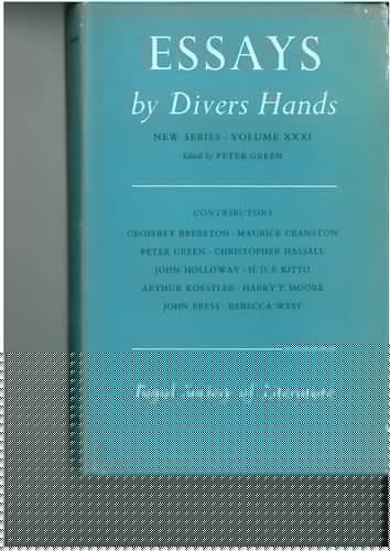 Royal Society of Literature: Essays by Divers Hands: v. 31