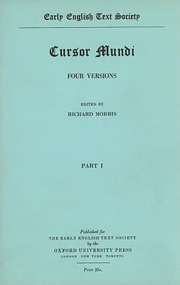 Cursor Mundi: Vol. I. Text ll. 1-4954 (Early English Text Society Original Series)
