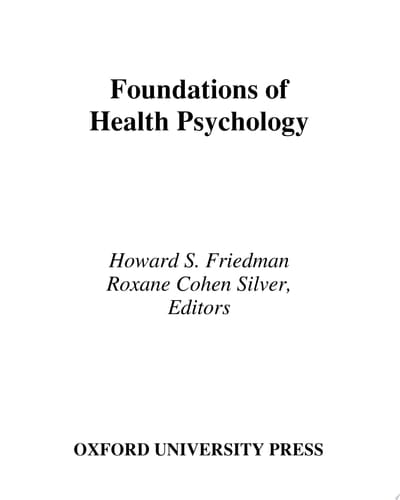 Foundations of Health Psychology