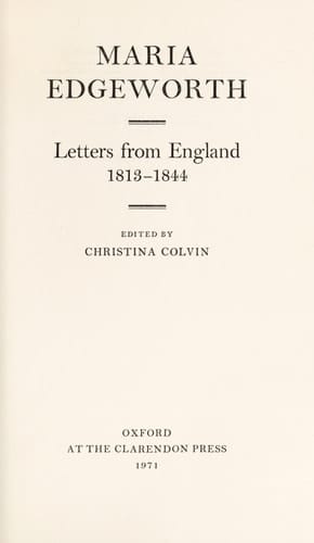 Letters from England 1813-1844