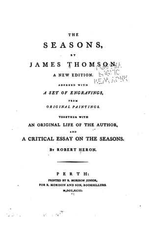 The Seasons (Oxford English Texts)