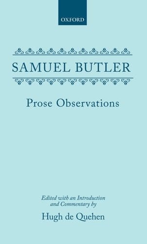 Prose Observations (|c OET |t Oxford English Texts)