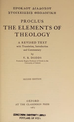 The Elements of Theology