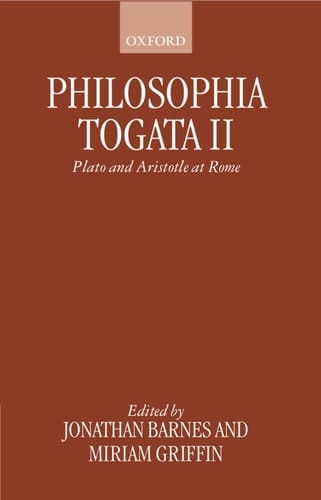 Philosophia Togata: v.2: Plato and Aristotle at Rome
