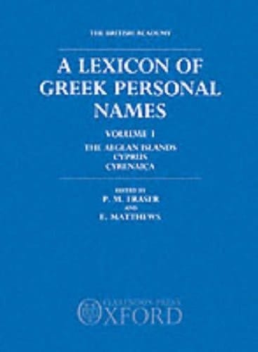 A Lexicon of Greek Personal Names: Volume III.A: The Peloponnese, Western Greece, Sicily, and Magna Graecia (Lexicon of Greek Personal Names)