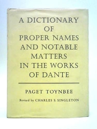 Dictionary Proper Names in Works Dante 2/E