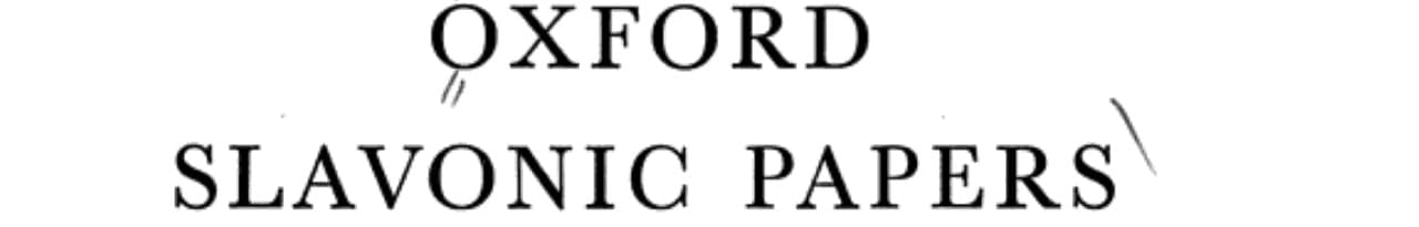 Oxford Slavonic Papers New Series Vol 10 (v. 10)