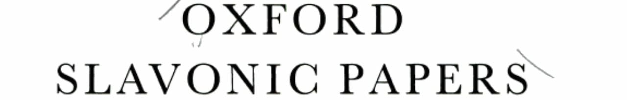 Oxford Slavonic Papers: Volume 17 (Oxford Slavonic Papers New Series)