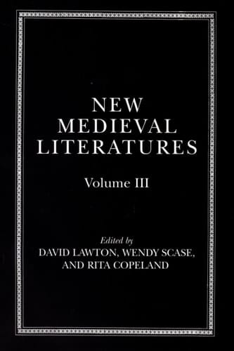 New Medieval Literatures: Volume III