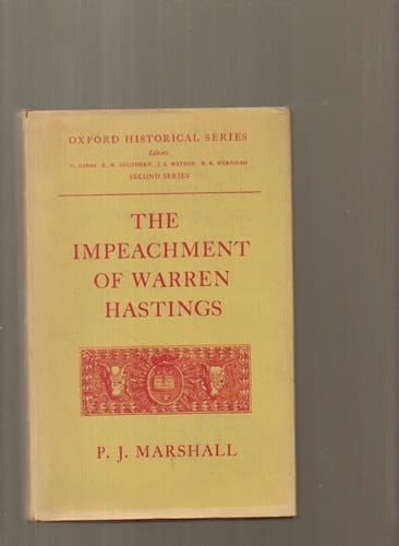 Impeachment of Warren Hastings (Oxford Historical)