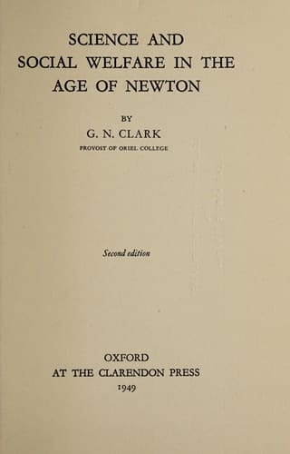 Science and social welfare in the age of Newton, (Oxford Reprints)