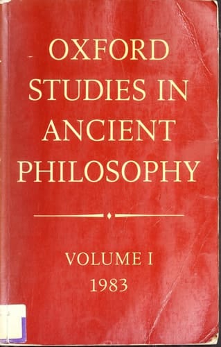 Oxford Studies in Ancient Philosophy