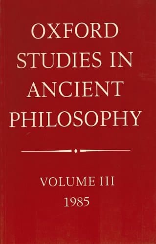 Oxford Studies in Ancient Philosophy