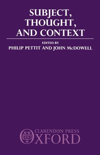 Subject, Thought, and Context