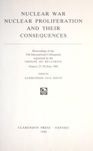 Nuclear War, Nuclear Proliferation, and Their Consequences