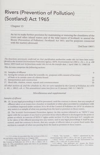 A Manual of Environmental Protection Law The Pollution Control Functions of the Environment Agency and SEPA