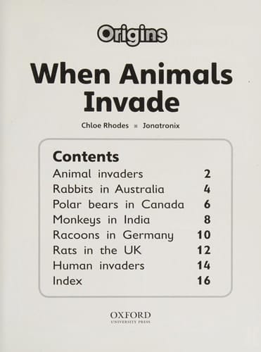 Project X Origins: Orange Book Band, Oxford Level 6: Invasion: When Animals Invade