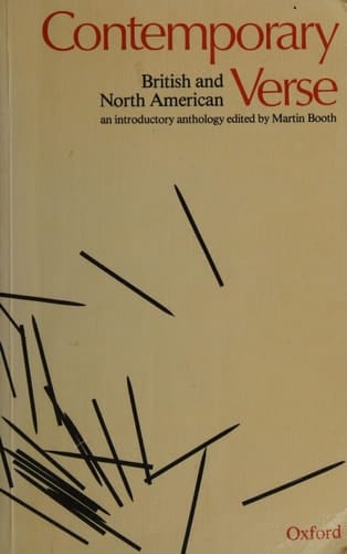 Contemporary British and North American Verse: An Introductory Anthology