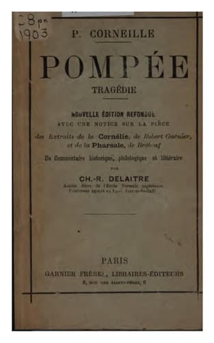 Pompée, (Clarendon French series)
