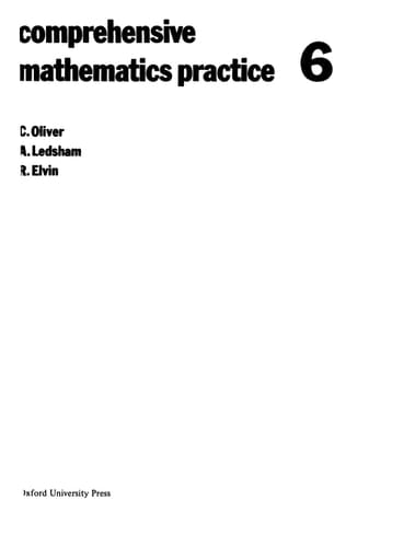 Comprehensive Mathematics Practice: Book 6