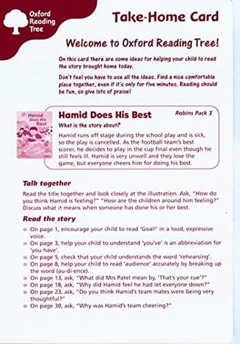 Oxford Reading Tree: Stages 6-10: Robins: Pack 3: Take-home Cards