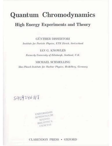 Quantum Chromodynamics: High Energy Experiments and Theory (International Series of Monographs on Physics, 115)