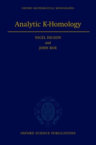 Analytic K-Homology (Oxford Mathematical Monographs)