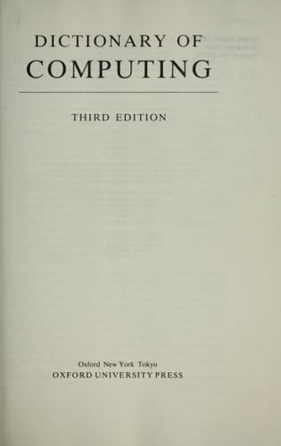 Dictionary of Computing