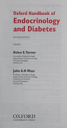 Oxford Handbook of Endocrinology and Diabetes (Oxford Handbooks Series)