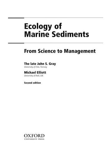 Ecology of Marine Sediments: From Science to Management