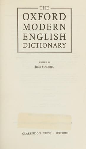 The Oxford Modern English Dictionary