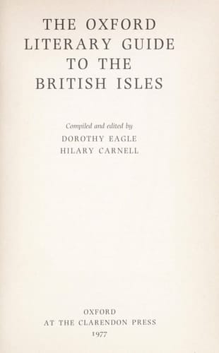 The Oxford Literary Guide to the British Isles