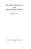 The First World War and International Politics