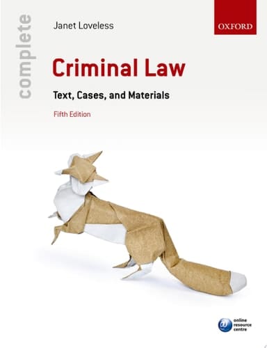 Complete Criminal Law: Text, Cases, and Materials
