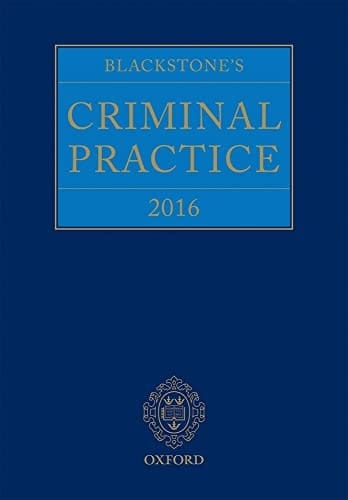 Blackstone's Criminal Practice 2016