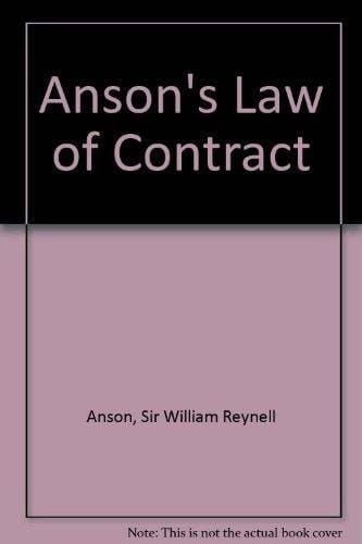 Anson's Law of contract