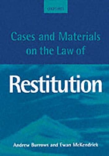 Cases and Materials on the Law of Restitution