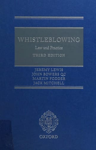 Whistleblowing: Law & Practice