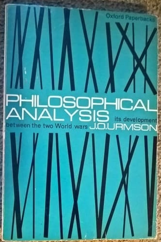 Philosophical Analysis. Its Development between the two World Wars